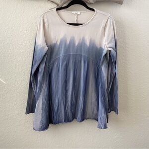 Easel long sleeved cotton ombre tunic tee